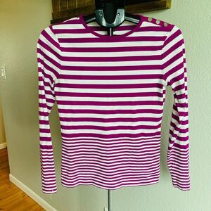Lauren Ralph Lauren Black Label Striped Nautical Breton Merinere Long Sleeve M